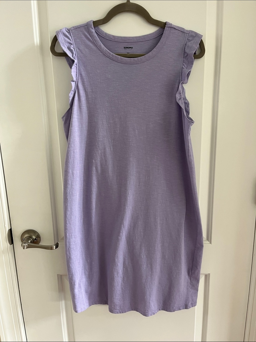 SONOMA T-Shirt Lilac Ruffle Sleeve Tank Dress